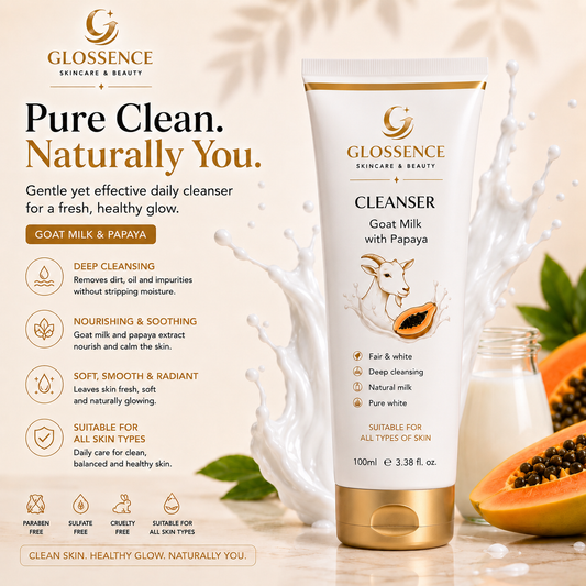 Glossence Goat Milk with Papaya Cleanser 100ML